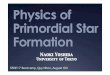 Physics of Primordial Star Formation · Physics of Primordial Star Formation Naoki Yoshida University of Tokyo ... Non-LTE cooling to LTE cooling “loitering”. Molecular frac-on
