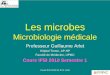 Microbiologie médicale - · PDF fileCours IFSI 2010 S1 Pr G. Arlet. Les microbes. Microbiologie médicale. Professeur Guillaume Arlet. Hôpital Tenon, ... • Participation à la