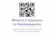 MODÈLESET ANGAGES DE PROGRAMMATION - … · Le nom du fichier («FirstProgram.java») doit correspondre au code class FirstProgram