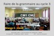 Faire de la grammaire au cycle 3 - …classeelementaire.free.fr/.../faire-grammaire-seance2.pdf · Faire de la grammaire au cycle 3 ... orthographe lexical ... Importance de la mise