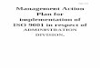 Page 1 of 16 Management Action Plan for implementation of ISO 9001 … 9001 in Respect of Administration... · Page 1 of 16 Management Action Plan for implementation of ISO 9001 in