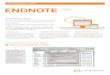 EndNote Online Quick Reference Guide .QUICK REFERENCE GUIDE â€“ ENDNOTE EndNote online EndNoteâ„¢