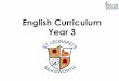English Curriculum Year 3 - stleonardsprimary.org.uk · Year 3 Objectives: Spoken Language ... Practise and develop fluency of joined script Use the diagonal and horizontal strokes