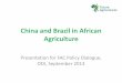 China and Brazil in African Agriculture - odi.org · China and Brazil in African Agriculture ... plus some Brazilian nuances (affinities, ... 50 countries from over 2000 enterprises