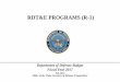 RDT&E PROGRAMS (R-1) - comptroller.defense.gov · The R-1 is provided annually to the DoD oversight committees of the Congress coincident with the transmittal of the President's Budget