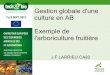 Gestion globale d'une culture en AB Exemple de l ... · Tech&Bio – 8 septembre 2011 Les points techniques critiques en arboriculture fruitière 1 - Choix du matériel végétal