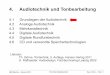 4. Audiotechnik und Tonbearbeitung - Medieninformatik · LMU München – Sommer 2012 Prof. Butz: Medientechnik Kap. 4 Teil a – Folie 4. Audiotechnik und Tonbearbeitung 4.1 Grundlagen