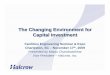 The Changing Environment for Capital Investment · The Changing Environment for Capital Investment Facilities Engineering Seminar & Expo Charleston, SC – November 17th, 2009 Presented