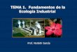 TEMA 1. Fundamentos de la Ecología Industrial · 10 minutos para lectura 10 minutos para definir la forma de presentarlo a sus compañeros 10 minutos para presentarlo ... Organismos