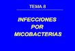 INFECCIONES POR MICOBACTERIAS - ocw.usal.esocw.usal.es/ciencias-biosanitarias/laboratorio-clinico-de-microbio... · micobacterias no tuberculosas micobacteriosis . tuberculosis. procesamiento