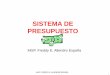 SISTEMA DE PRESUPUESTO - Freddy E. Aliendre … · el instrumento más importante de Administración Financiera. 4. Control y Evaluación 1. Formulación 2. Discusión y aprobación