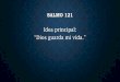 Idea principal: “Dios guarda mi vida.”archivos.tallerdepredicacion.es/boletines/2014-Feb/Salmo-121... · SALMO 121 – CONTEXTO Y PUENTE •Contexto •Salmo de ascenso gradual