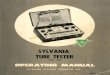  · sylvania tube tester type 620 operating manual sylvania electric products inc. price