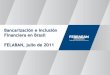 Bancarización e Inclusión Financiera en Brasil … · Fuente : Encuesta IPSOS/Cetelem - 2011. 10 El ambiente económico y social es positivo La economía creció ... El sistema