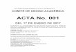 ACTA No. 001 - unilibre.edu.co · acta comitÉ de unidad acadÉmica n° 001 del 17 de enero de 2017 1 comitÉ de unidad acadÉmica acta no. 001 del 17 de enero de 2017 ... dr. carlos