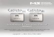 Calisto 2 I&O Manual - .III The Calisto/Calisto 2 monitor is designed to be permanently installed
