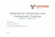 SID Oleophobic & hydrophobic coatings - PCM411€¦ · Polycarbonate (PC) 1.585 Polystyrene (PS) ... % CN4003 90 80 60 50 30 20 10 0 ... SID Oleophobic & hydrophobic coatings.ppt