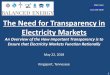 The Need for Transparency in Electricity Markets Slides for May 22 SSEB... · 1 The Need for Transparency in Electricity Markets An Overview of the How Important Transparency is to