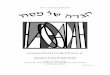 The Velveteen Rabbiâ€™s - .The Velveteen Rabbiâ€™s HAGGADAH FOR PESACH Assembled by Rachel Barenblat;