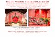 HOLY WEEK WEBSITE 2018 - stpaulcnj.org · holy week schedule 2018 sunday of thepassionpalm lord domingo de ramos de la pasiÓn del seÑor ... the chrism mass/misa crismal 