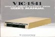  II U n. VIC -154'1 - commodore.ca€¦ · vic-1541 single drive floppy disk user's manual p/n 1540031-02 ~ commodore computer