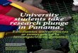 University students take research plunge in Panama · University students take research plunge ... investigación en Panamá REU undergraduates stand in the STRI canopy access crane