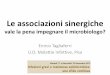Enrico Tagliaferri U.O. Malattie Infettive, Pisa · Sinergismo (∑ FIC ≤ 0,5) di diverse combinazioni di antibiotici verso 10 ceppi di Klebsiella pneumoniae KPC colistino-resistenti