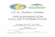 I.E.S. Galileo Galilei PROGRAMACIÓN CICLOS FORMATIVOSiesgalileocordoba.es/wp-content/uploads/2017/11/2JYF_CFIT_2017-18.pdf · Curso 2.017 -2.018 ... BLOQUE 2: Tiene como objeto 