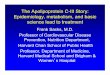 The Apolipoprotein C-III Story: Epidemiology, metabolism ... · The Apolipoprotein C-III Story: Epidemiology, metabolism, and basic science lead to treatment Frank Sacks, M.D. Professor