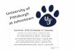 Summer 2015 Schedule of Classes - UPJ · Summer 2015 Schedule of Classes Summer Term (JST) : May 04 - August 07, 2015 ... NBR for Override Days, Times, and Locations are subject to