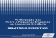RELATÓRIO EXECUTIVO - Login · Participação das Micro e Pequenas Empresas na Economia Brasileira RELATÓRIO EXECUTIVO Fevereiro/2015