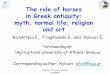 The role of horses in Greek antiquity: myth, normal life ...old.eaap.org/Previous_Annual_Meetings/2010Crete/Papers/42... · in Greek antiquity: myth, normal life, religion and art