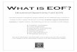 What is EOF? - Camden County College · PDF fileWhat is EOF? Educational Opportunity Fund (EOF) The EOF program is designed to prepare students for the challenges they will face at