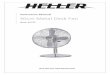 Instruction Manual 30cm Metal Desk Fan - Kogan.com · Instruction Manual 30cm Metal Desk Fan Model: MDF30. ... Do not let children play with parts of the packaging (such as plastic