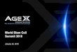 World Stem Cell Summit 2018 - agexinc.com · World Stem Cell Summit 2018 January 25, 2018. 2 ... Agex and BioTime and its other subsidiaries, particularly those mentioned in the cautionary