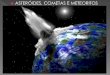 ASTERÓIDES, COMETAS E METEORITOS10ebgspedro.weebly.com/uploads/1/4/0/3/14035134/asteroidescometase... · Espaço e que, ao chocarem com a superfície de um planeta telúrico, originam