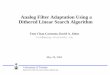 Analog Filter Adaptation Using a Dithered Linear Search ...tcc/iscas_02a_slides.pdf · University of Toronto Department of Electrical and Computer Engineering Analog Filter Adaptation