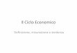 Il Ciclo Economico - host.uniroma3.ithost.uniroma3.it/.../RM3/Mag/Macro/slides/1_Introduzione_ciclo.pdf · 1. tradizionale, o ciclo classico; 2. del ciclo di crescita. – Il primo,