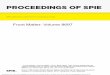 PROCEEDINGS OF SPIE - .PROCEEDINGS OF SPIE Volume 8697 Proceedings of SPIE 0277- 786X, V. 8697 SPIE