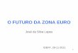 O FUTURO DA ZONA EURO - ideff.pt · PDF file4 AUSTERIDADE - 1 • Na Zona Euro, políticas keynesianas em 2009 e políticas de austeridade (orçamentais e monetárias), a partir de