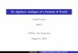 Lionel Levine (MIT) FPSAC, San Francisco, August 6, 2010pi.math.cornell.edu/~levine/fpsac-2010-slides-levine.pdf · An algebraic analogue of a formula of Knuth Lionel Levine (MIT)