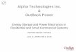 Alpha Technologies Inc. OutBack Power - energypedia.info · Alpha Technologies Inc. & OutBack Power Energy Storage and Power Electronics in Residential and Small Commercial Systems