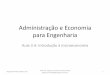 Administração e Economia para Engenhariadiegofernandes.weebly.com/uploads/2/0/2/9/2029053/...microeconomia.pdf · Administração e Economia para Engenharia Aula 3.4: Introdução