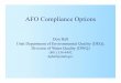 AFO Compliance Options - Utah State University Extension · 1. AFO Definition (R317-8-10.2) Animal Feeding Operations (AFO) means a lot or facility (other than aquatic animal production