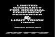 LIMITED WARRANTY FOR ORIGINAL EQUIPMENT PASSENGER … · effective august 2016 limited warranty for original equipment passenger & light truck tires
