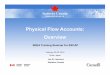 1 Physical flow accounts Overview Flow Accounts: Overview SEEA Training Seminar for ESCAP Joe St. Lawrence Statistics Canada February 23-26, 2016 Chiba, Japan 2 Statistics Canada •