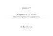 DRAFT Algebra 1 EOC Item Specifications - FSA Portal .Algebra 1 EOC Item Specifications Florida Standards