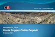December 21, 2018 Zonia Copper Oxide Deposit · Forward Looking & Cautionary Statements TSX-V: CDU | This presentation contains forward-looking statements and forward-looking information