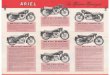 Full page photo - Ariel Motorcycle Club of North America · Lbig end; manual ignition control; eear driven camshaft; push rod Operated overhead valves; chain driven Amal ... Full