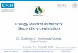 Energy Reform in Mexico: Secondary Legislation - TAMIU Home · Energy Reform in Mexico: Secondary Legislation ... Energy Reform in Mexico: Secondary Legislation ... 1955-2013* 0 10